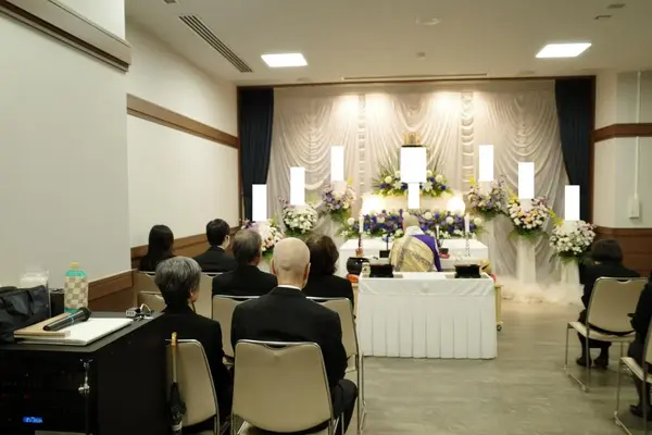 馬込斎場で葬儀を行なった写真