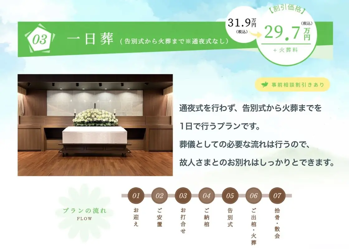 一日葬プラン