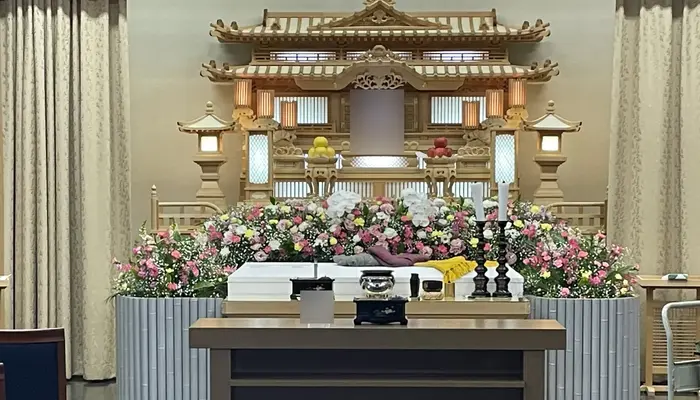 東部メモリアルで葬儀を行なった写真