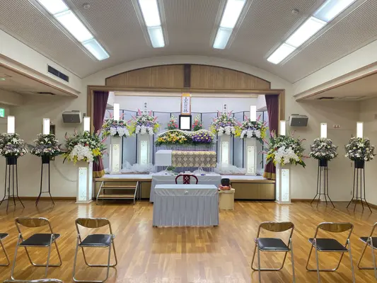ひびきセレモニー（ひびきホール）で葬儀を行なった写真