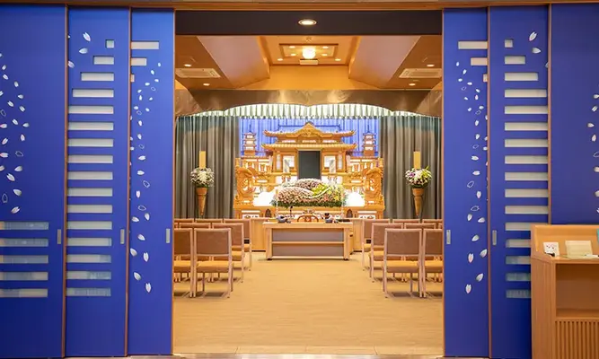 柏斎苑 新館 家族葬ホールで葬儀を行なった写真