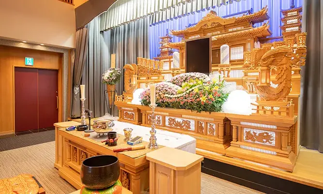 柏斎苑 新館 家族葬ホールで葬儀を行なった写真