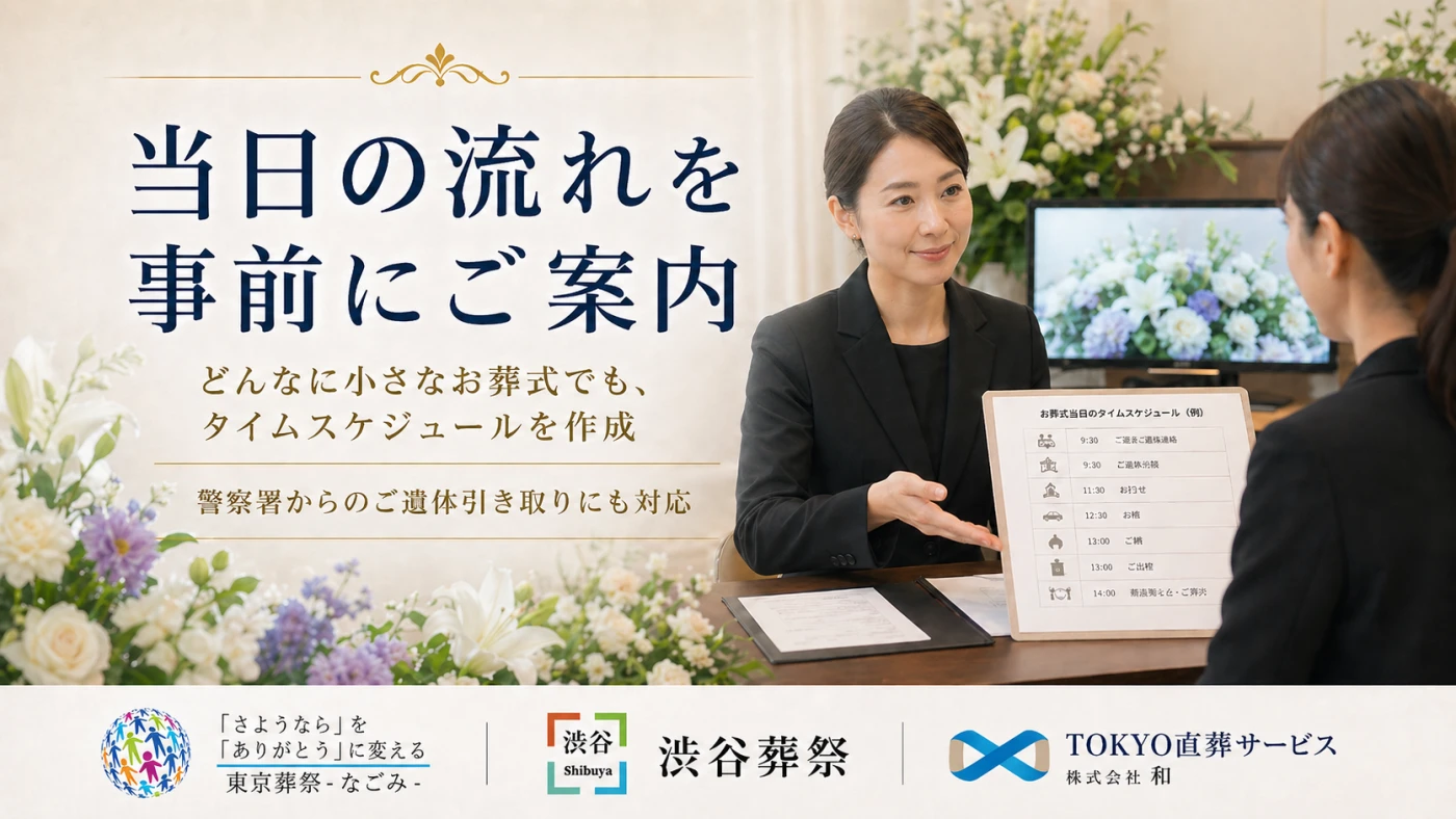 小さな葬儀でも当日の流れを事前にご案内