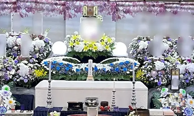 花式典で葬儀を行なった写真