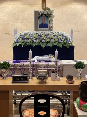 花式典で葬儀を行なった写真