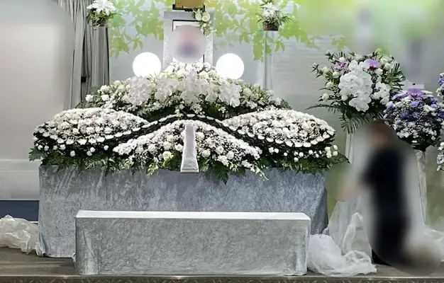 花式典で葬儀を行なった写真