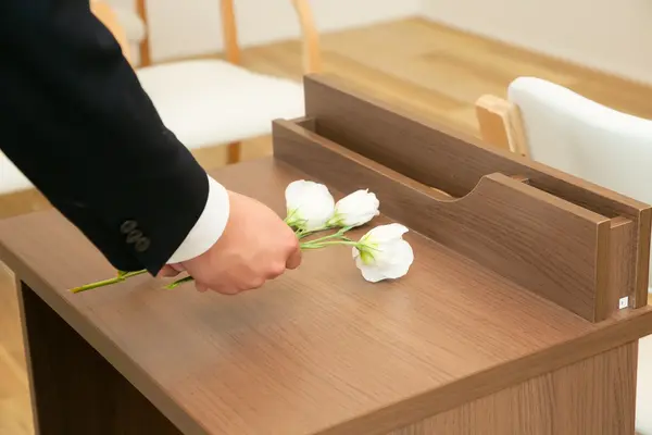 フローラルホール平野会館で葬儀を行なった写真