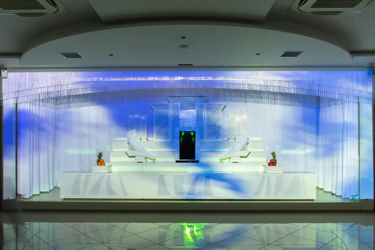 プロジェクションマッピングを用いたご葬儀