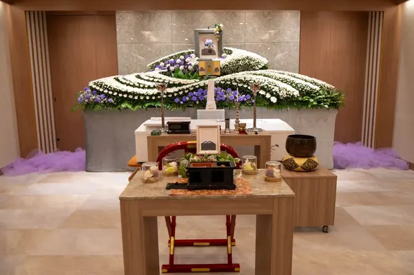 浦和斎場で葬儀を行なった写真