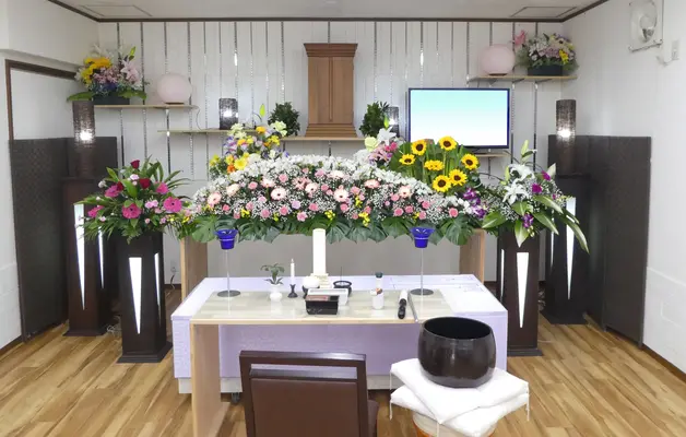 株式会社愛ほのぼの（ほのぼのホール）で葬儀を行なった写真