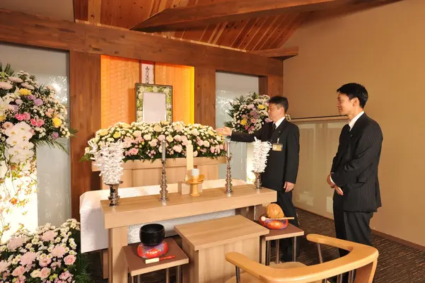 加納会館 鉢塚で葬儀を行なった写真