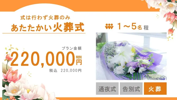 家族葬の相談窓口　足立区店で葬儀を行なった写真