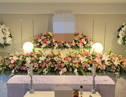 家族葬の相談窓口　足立区店で葬儀を行なった写真