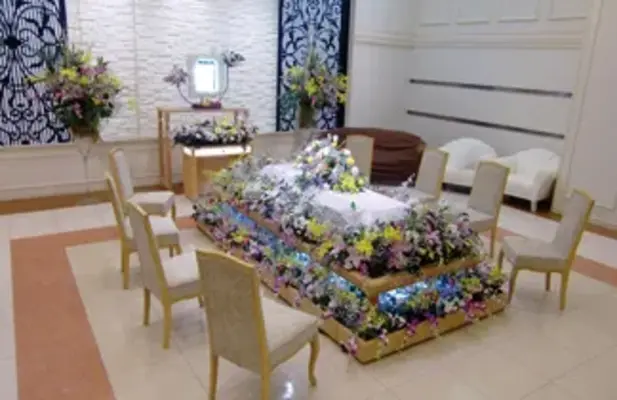 千里玉泉院で葬儀を行なった写真