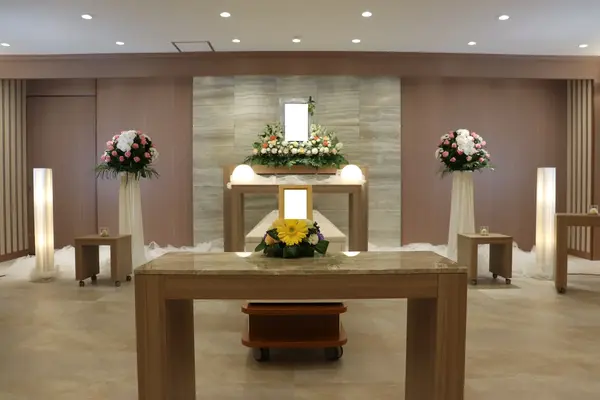 落合斎場で葬儀を行なった写真