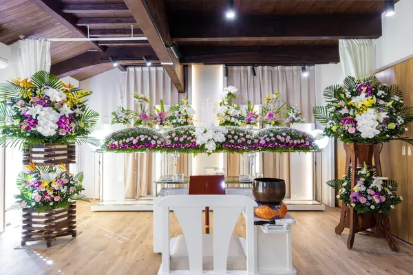 杏庵で葬儀を行なった写真