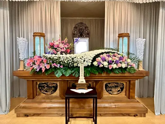 葬儀屋想わ 大雄閣ホールで葬儀を行なった写真