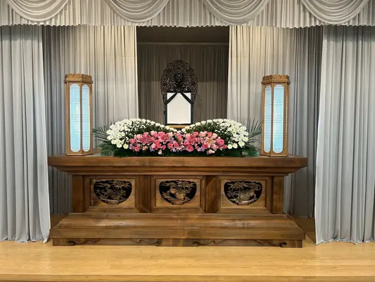 葬儀屋想わ 大雄閣ホールで葬儀を行なった写真