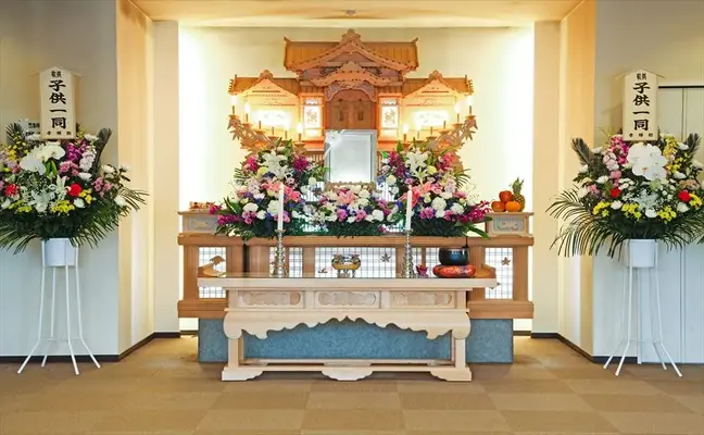 孝輝殿江刺桜木会館で葬儀を行なった写真