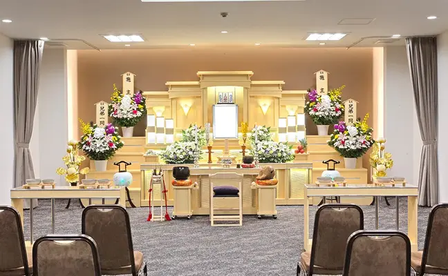 孝輝殿江刺南町会館で葬儀を行なった写真