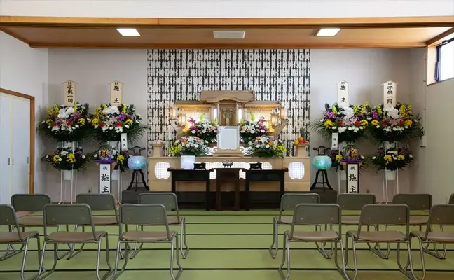 孝輝殿水沢台町会館で葬儀を行なった写真
