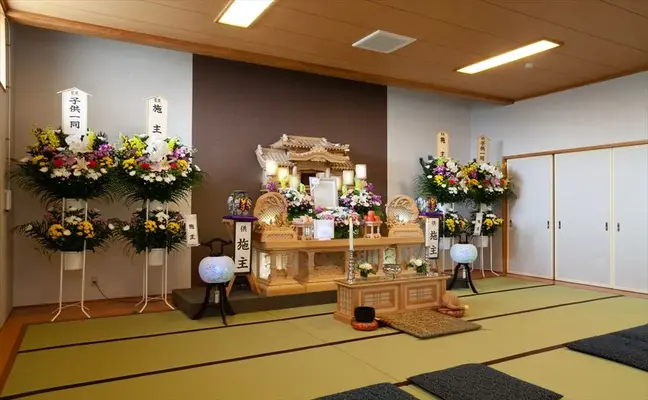 孝輝殿水沢台町会館で葬儀を行なった写真