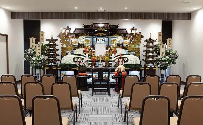 花巻西長安殿で葬儀を行なった写真