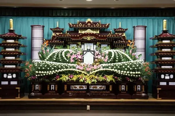 玉泉院　大津会館で葬儀を行なった写真