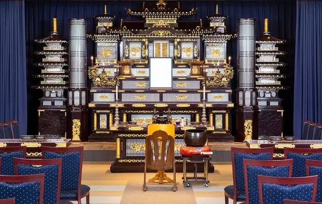 玉泉院　大津会館で葬儀を行なった写真