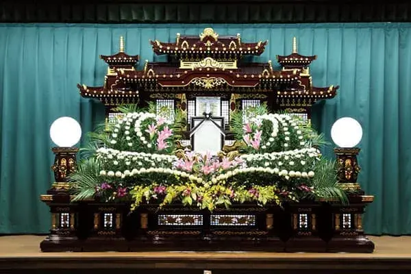 玉泉院　大津会館で葬儀を行なった写真