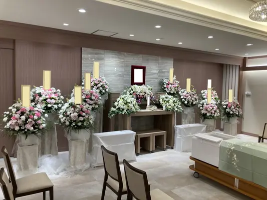 つきひセレモニーで葬儀を行なった写真