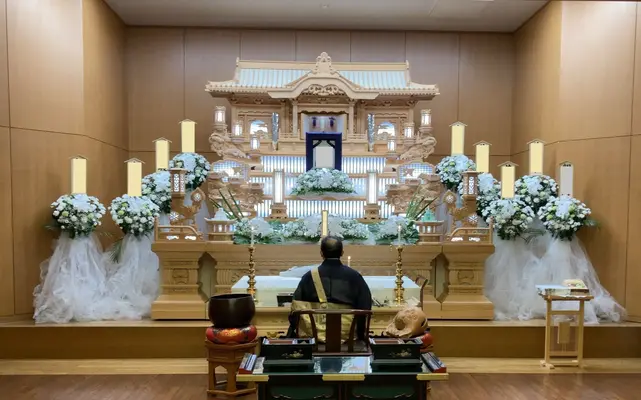 つきひセレモニーで葬儀を行なった写真