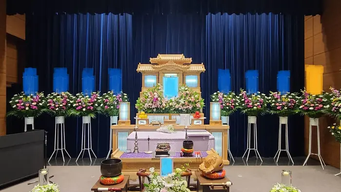 高崎市斎場で葬儀を行なった写真