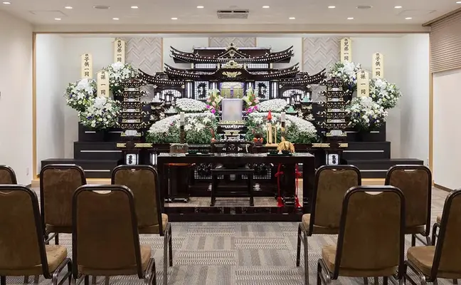 紫波中央長安殿で葬儀を行なった写真