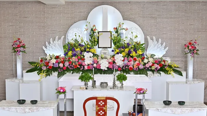 すいれん吉島会館で葬儀を行なった写真