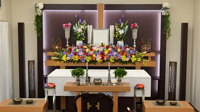 すいれん吉島会館で葬儀を行なった写真