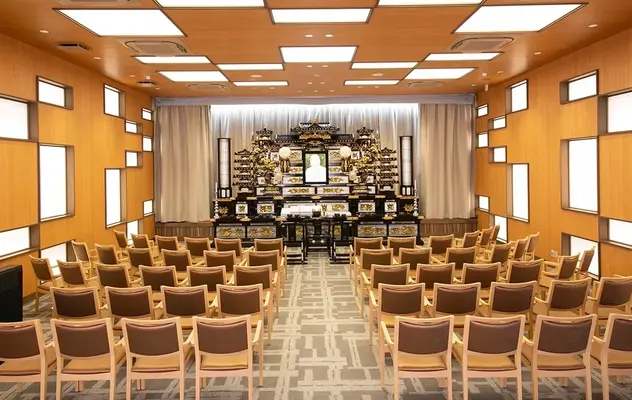 玉泉院 御領会館で葬儀を行なった写真