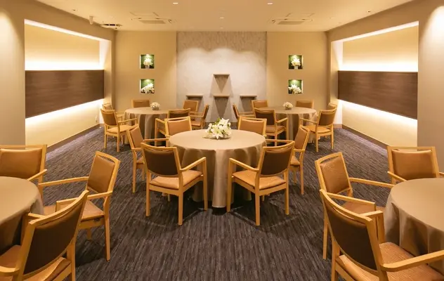 玉泉院 御領会館で葬儀を行なった写真