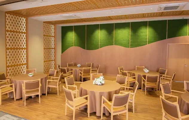 玉泉院 御領会館で葬儀を行なった写真