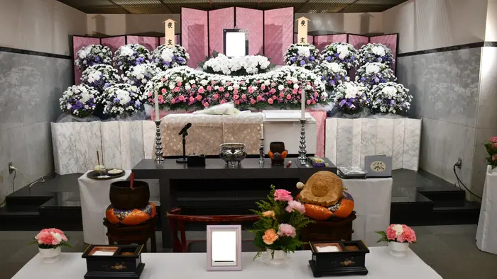 みなとメモリアルで葬儀を行なった写真