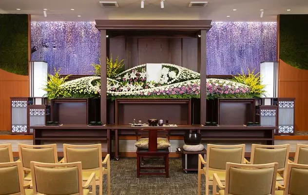 玉泉院 植木会館で葬儀を行なった写真