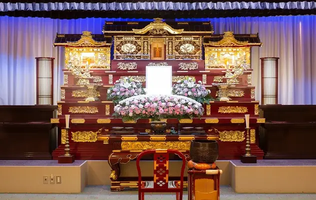 玉泉院　通町会館で葬儀を行なった写真
