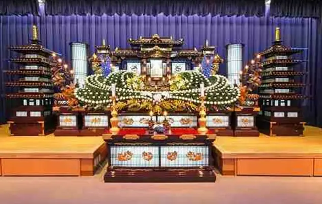玉泉院　人吉会館で葬儀を行なった写真