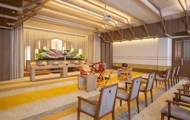 玉泉院　大在会館で葬儀を行なった写真