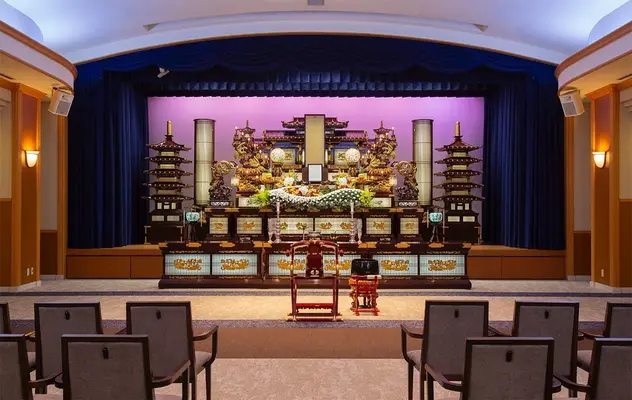 玉泉院　別府会館で葬儀を行なった写真