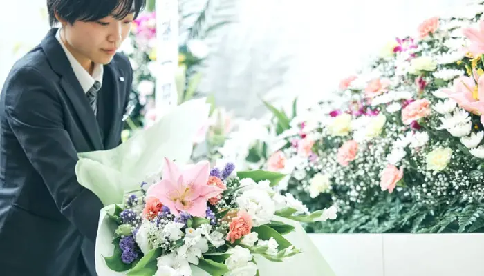 ティアお花茶屋で葬儀を行なった写真