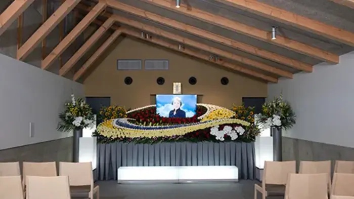 家族葬のゲートハウス 神前で葬儀を行なった写真