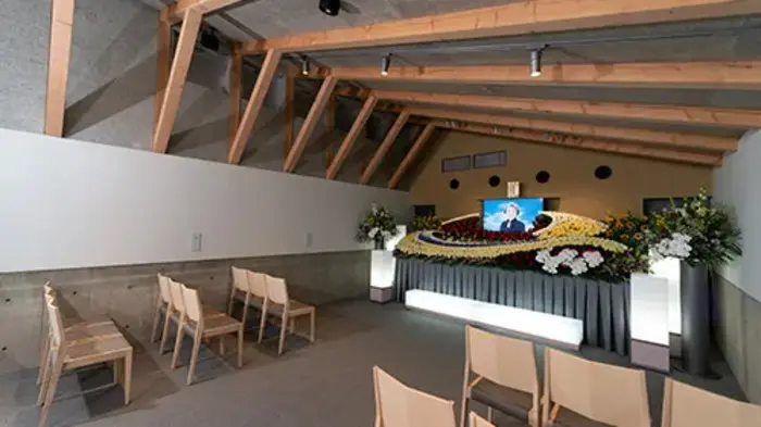 家族葬のゲートハウス 神前で葬儀を行なった写真