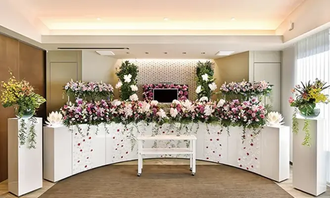 家族想ホール リアン堀江はなれで葬儀を行なった写真