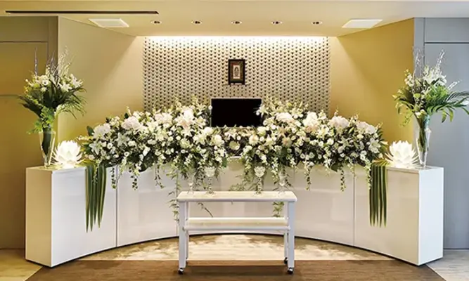 家族想ホール リアン堀江はなれで葬儀を行なった写真